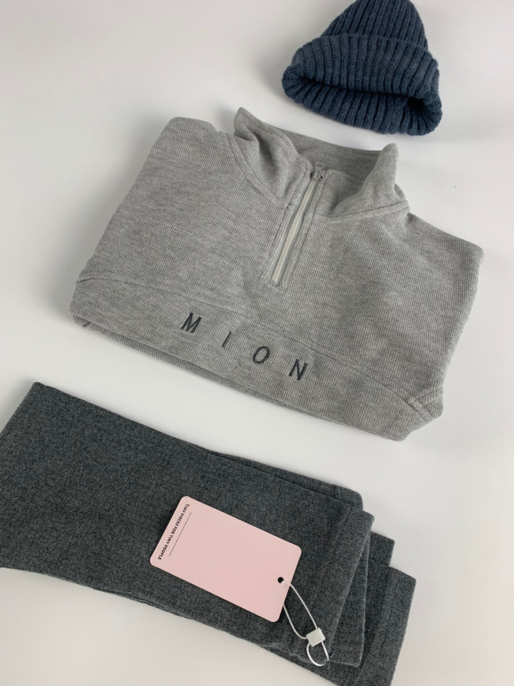 Bundle - Quarter zip & leggings GREY - Age 3-4yrs Only