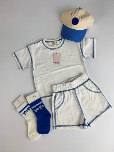 Bundle -  White Contrast Stitch