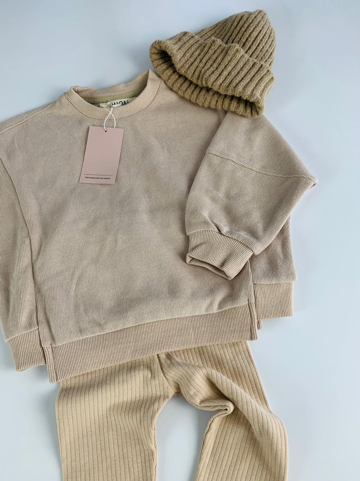 Beige Slouchy Sweatshirt Bundle - Age 2-3yrs