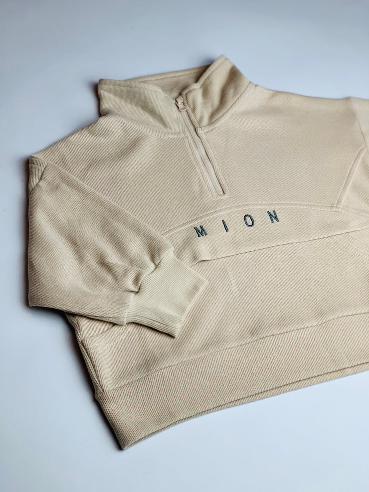 Quarter zip jumper - Nude