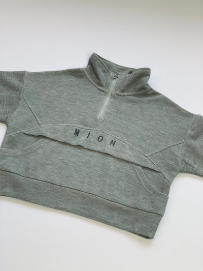 Quarter Zip Jumper - Grey