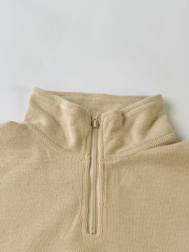 Quarter zip jumper - Nude