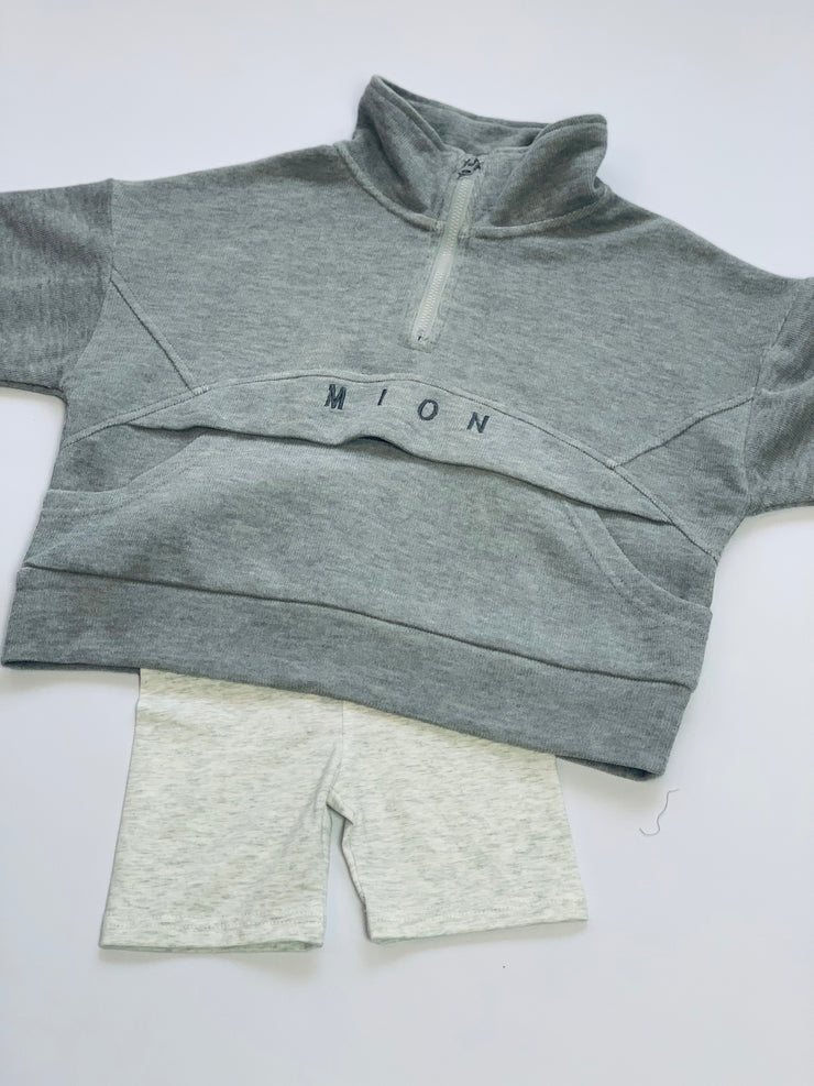 Quarter Zip Jumper - Grey