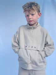 Quarter zip jumper - Nude